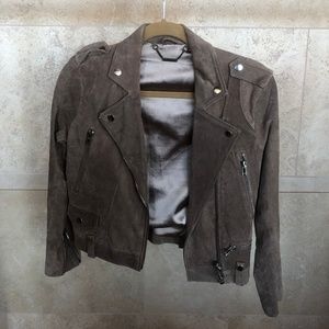 Suede Moto Jacket